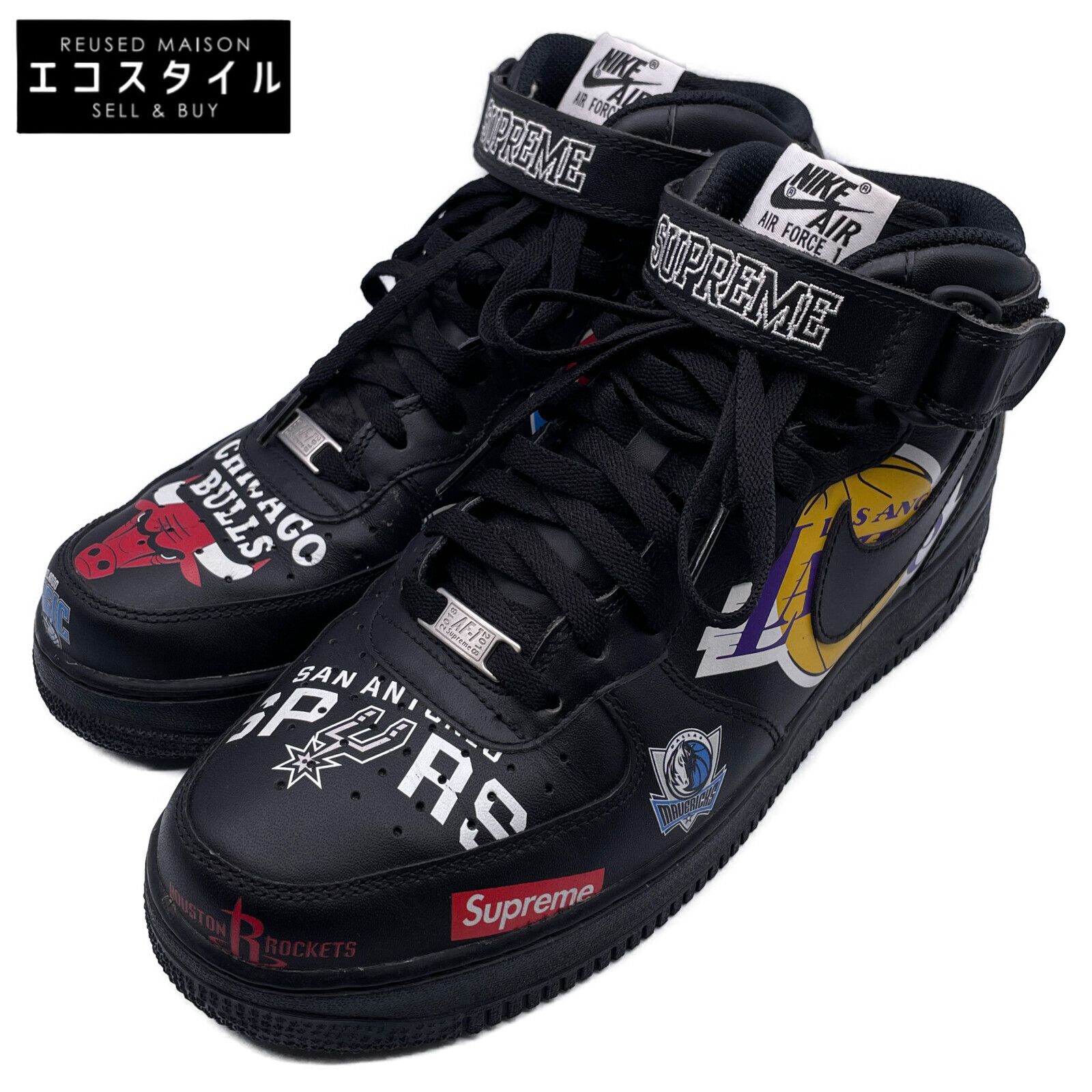 NIKE ナイキ ｘSUPREMEシュプリーム ｘNBA AQ8017-001 Air Force 1 Mid 07 エアフォース1 ミッド07 ハイカットスニーカー/  28.5cm