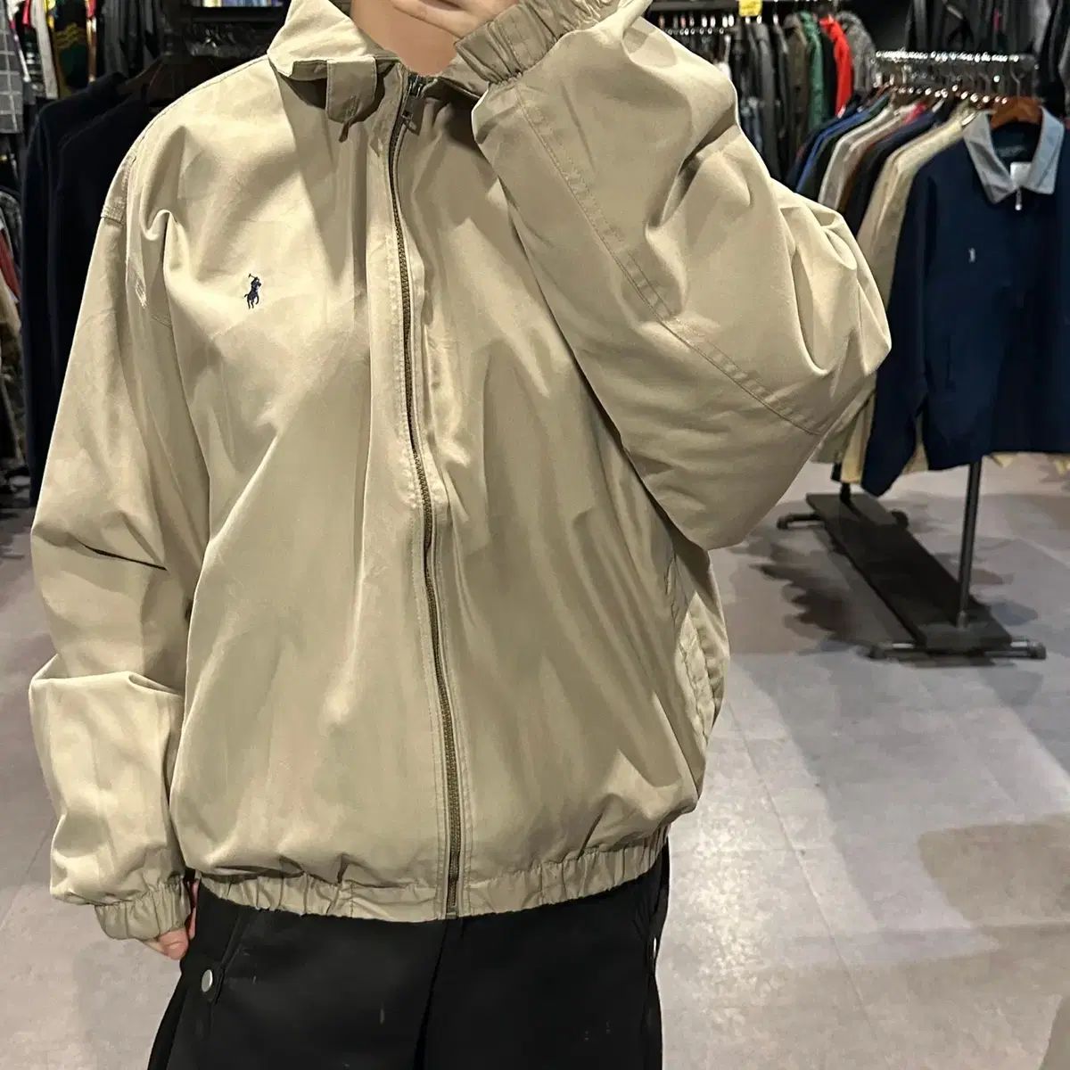 （ 478 ） POLO ポロ Ralph Lauren(ラルフローレン) ヴィンテージ ボンバー ジャケット ブルゾン ベージュ