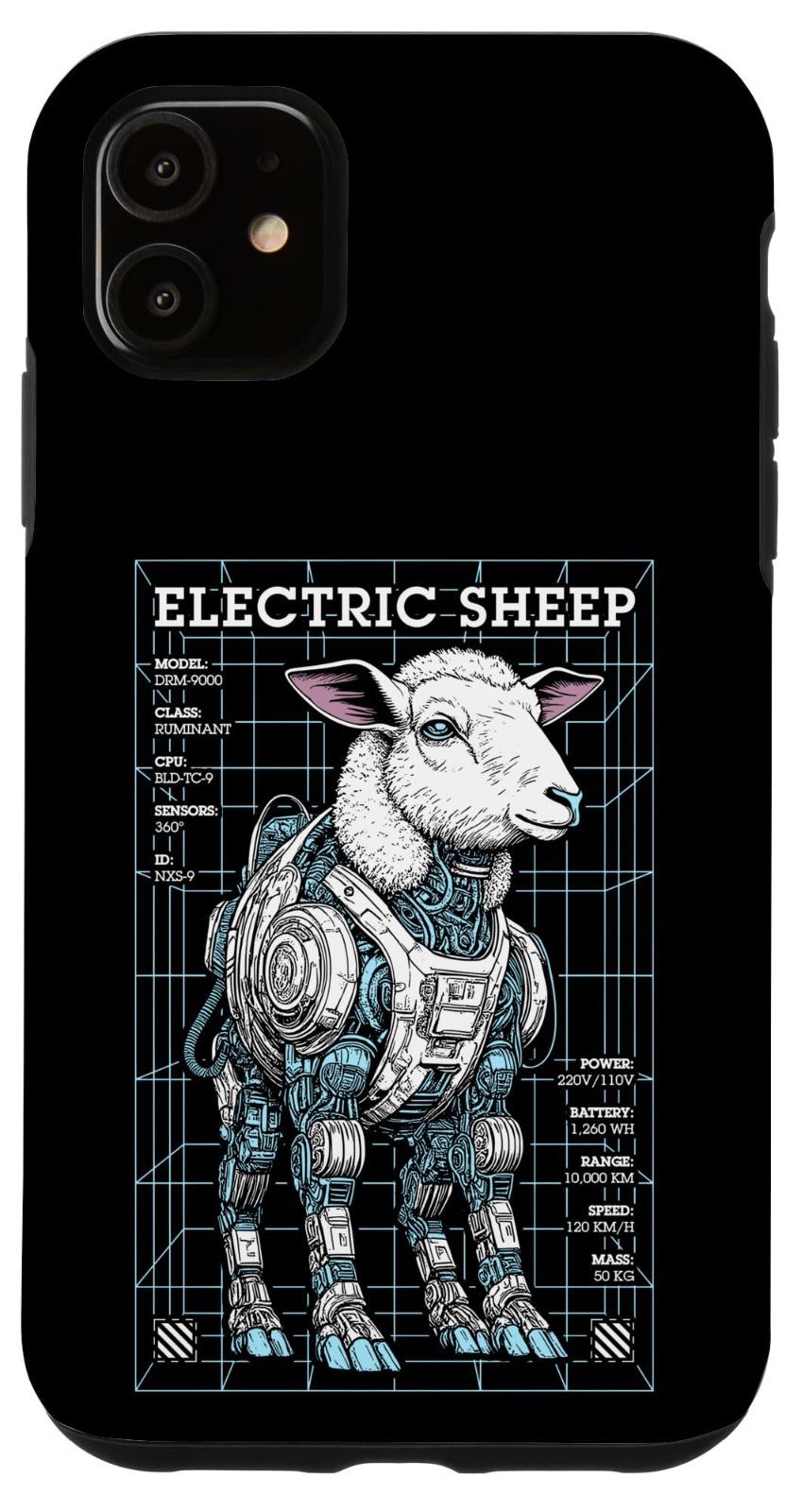 【特価商品】iPhone 11 電気羊 サイバーパンク Android ロボット SF ゲーマー スマホケース