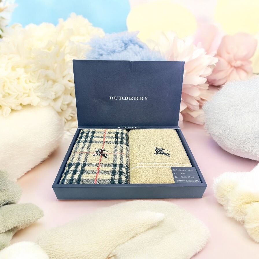 BURBERRY チェック柄 タオルセット 2点 - メルカリ
