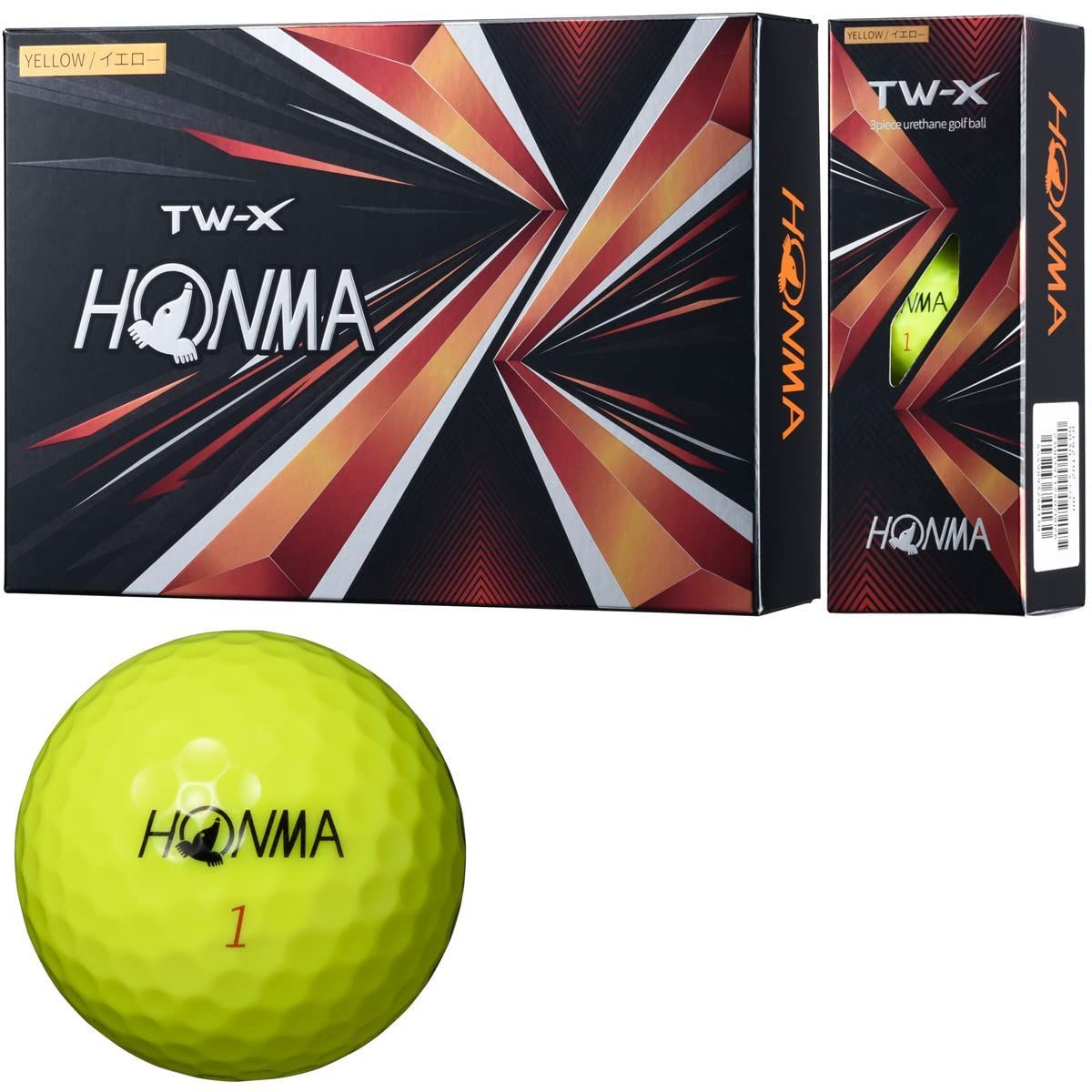 【新品】HONMA X4ボール 36球（3ダースセット）イエロー　4ピース