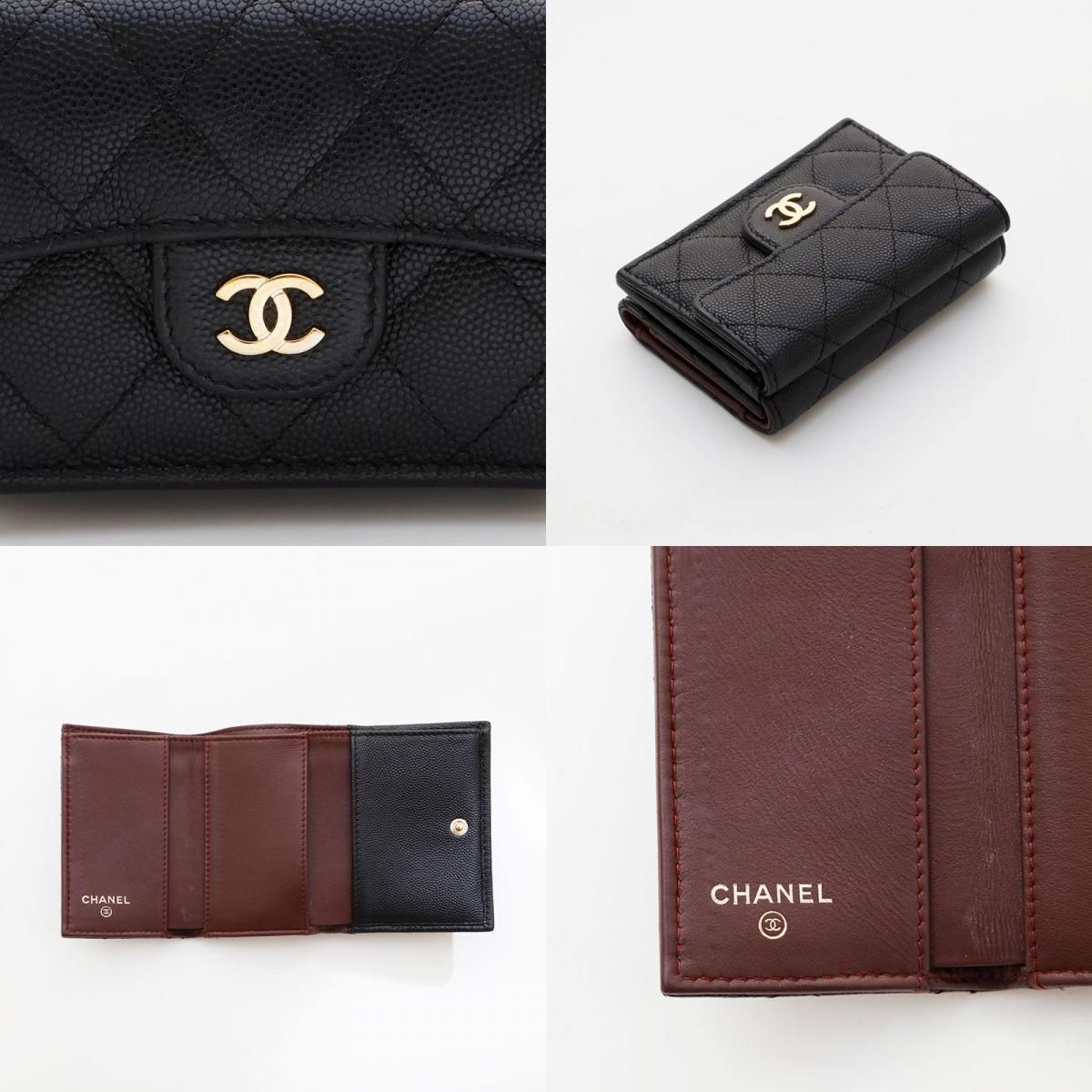 CHANEL シャネル 三つ折り財布 26番台 キャビアスキン