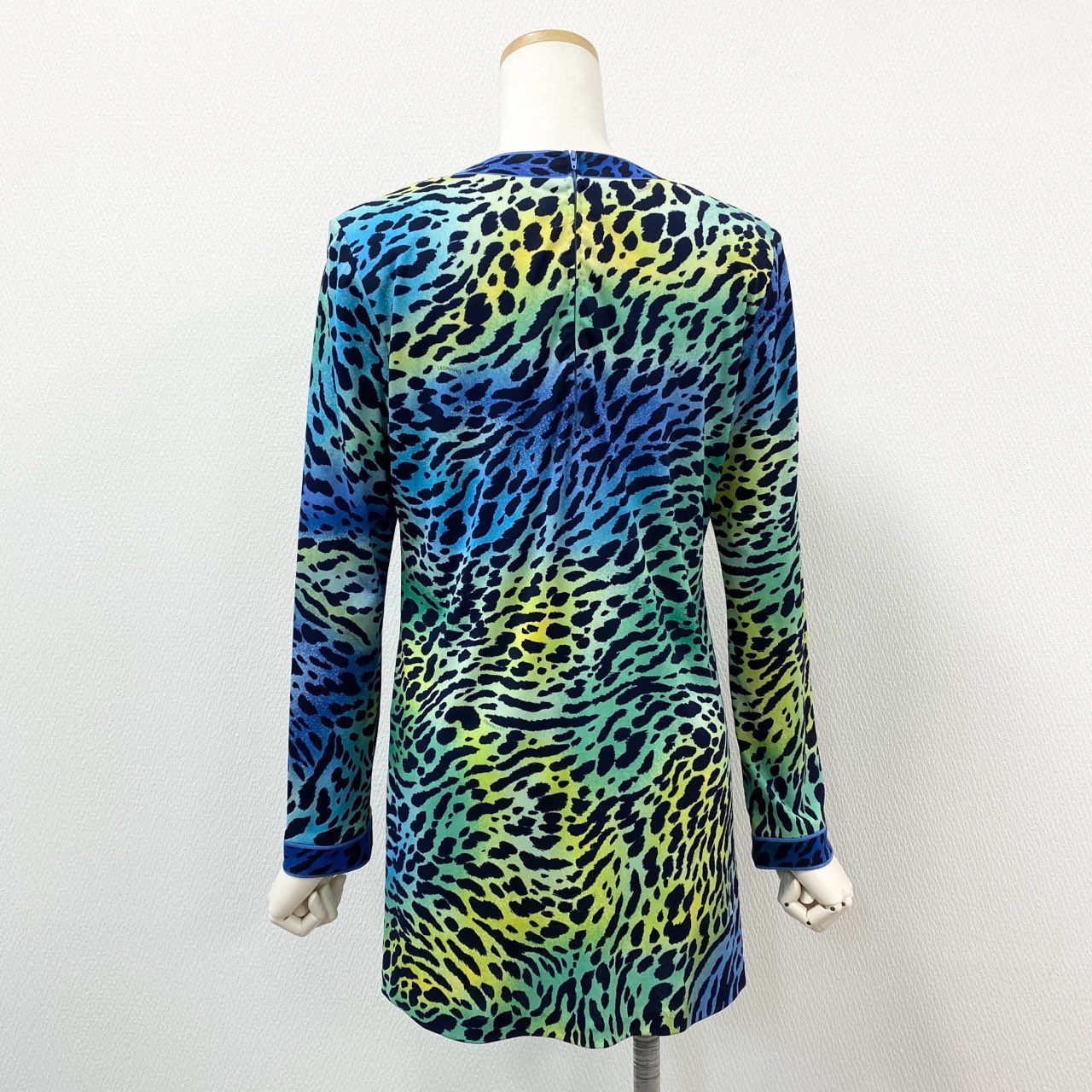 13f7 LEONARD FASHION レオナール カンカン素材 レオパード柄