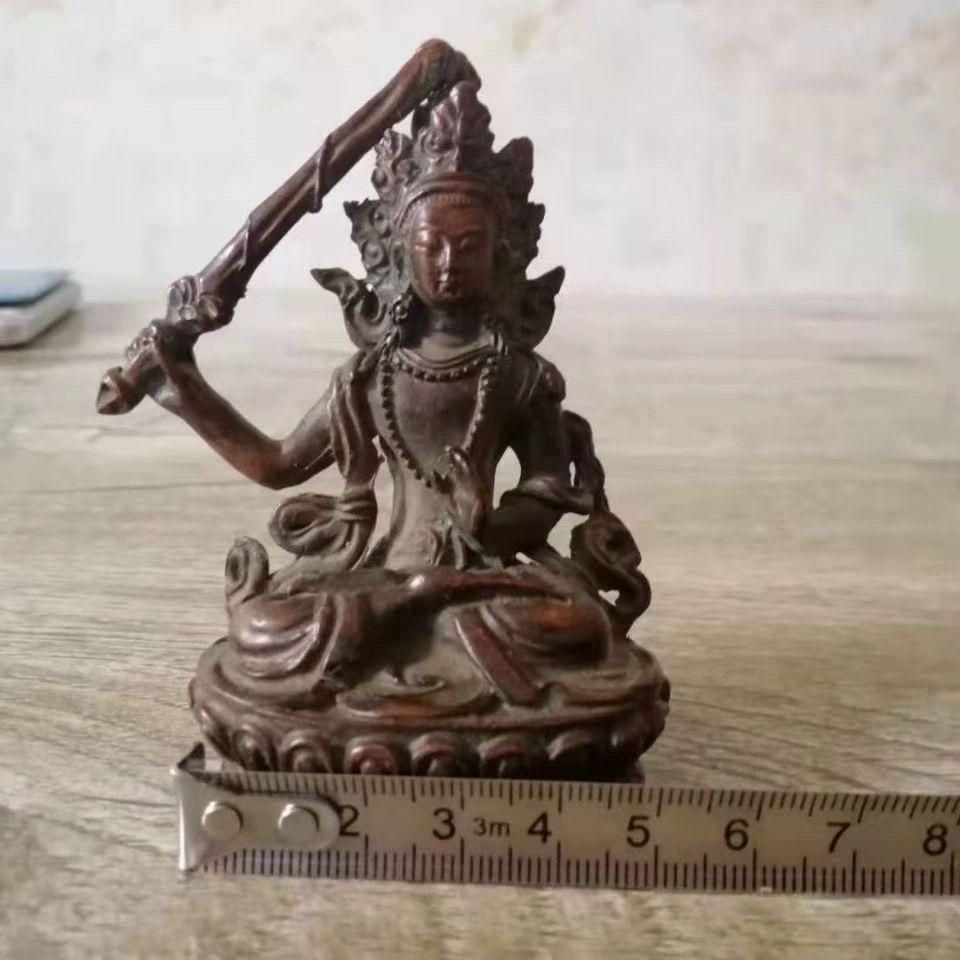 仏教美術 仏像 覚沃仏 仏堂に神像 魔除け 開運奉納 銅製品 工芸品 置物 仏教美術 文殊菩薩仏像 奉納仏像 鎮宅 辟邪 開運 工芸品 置物