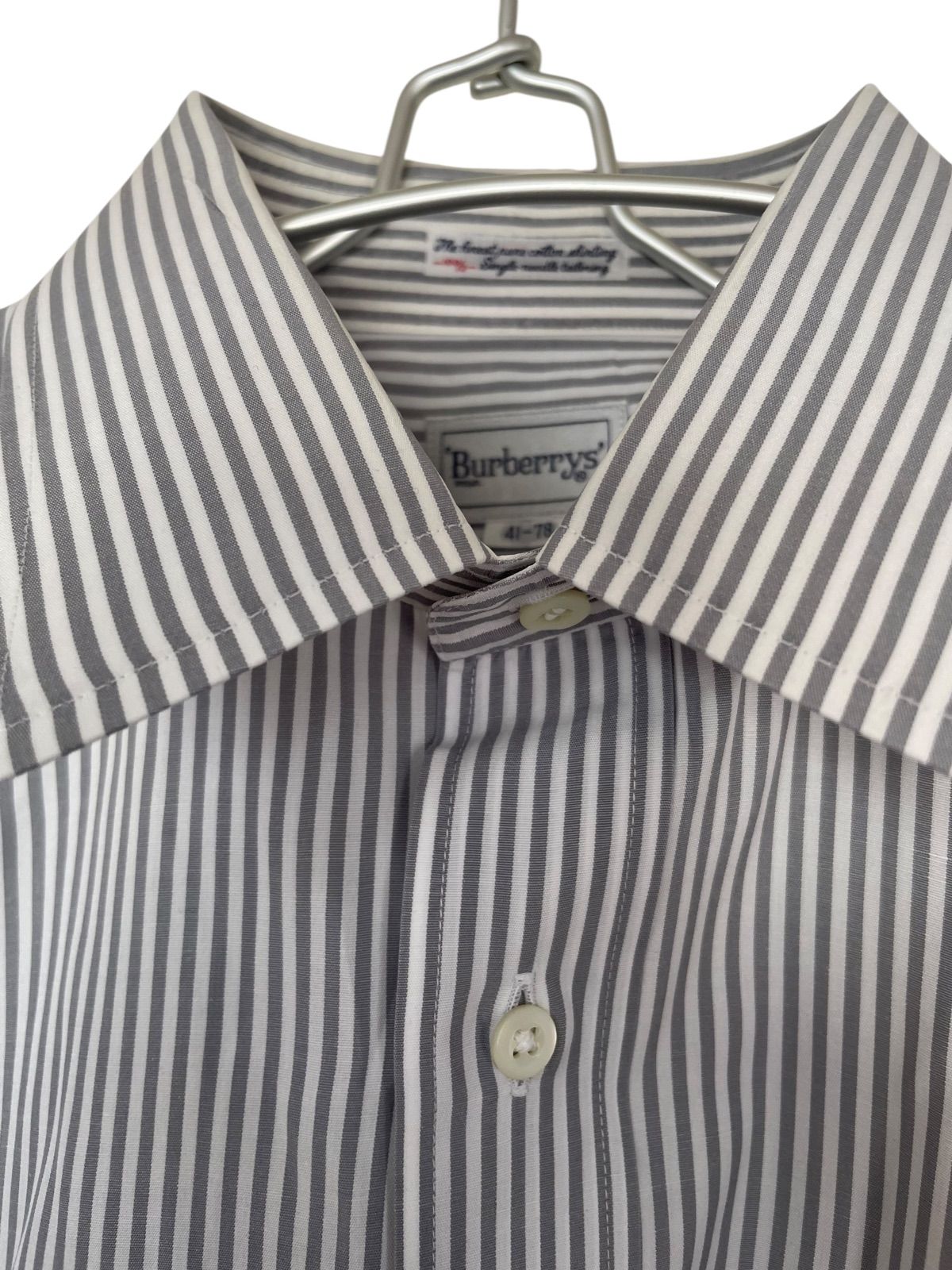 BURBERRY ストライプ リボン付きシャツ　サイズUK4 z1258【美品】Burberrys バーバリー ワイシャツ ストライプ
