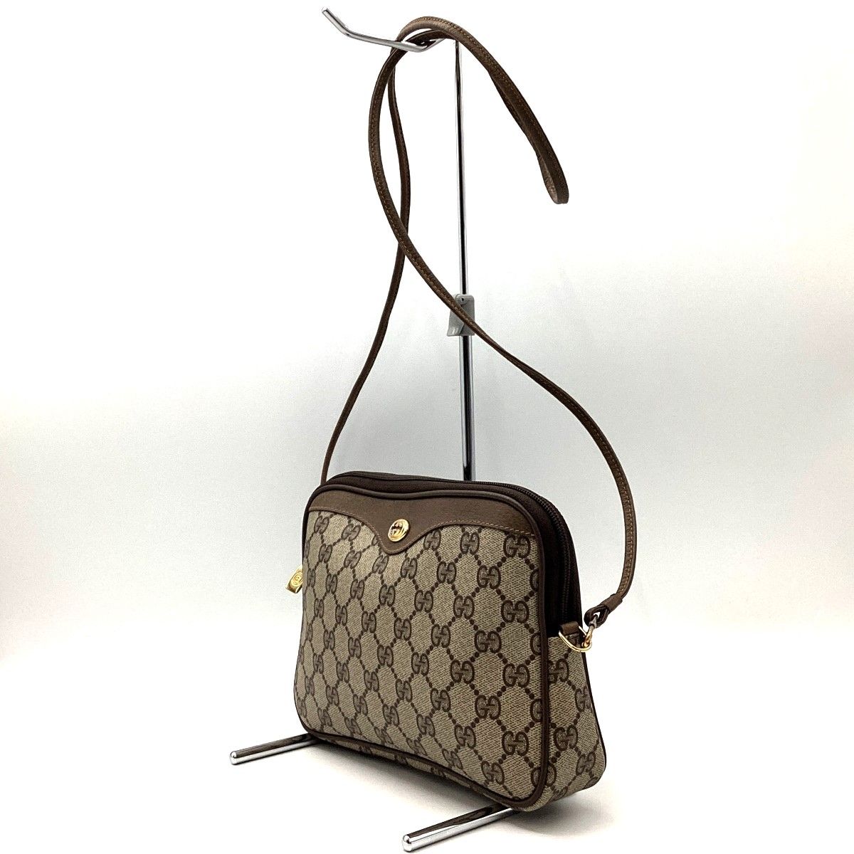 中美品 GUCCI グッチ オールドグッチ GG柄 ショルダーバッグ