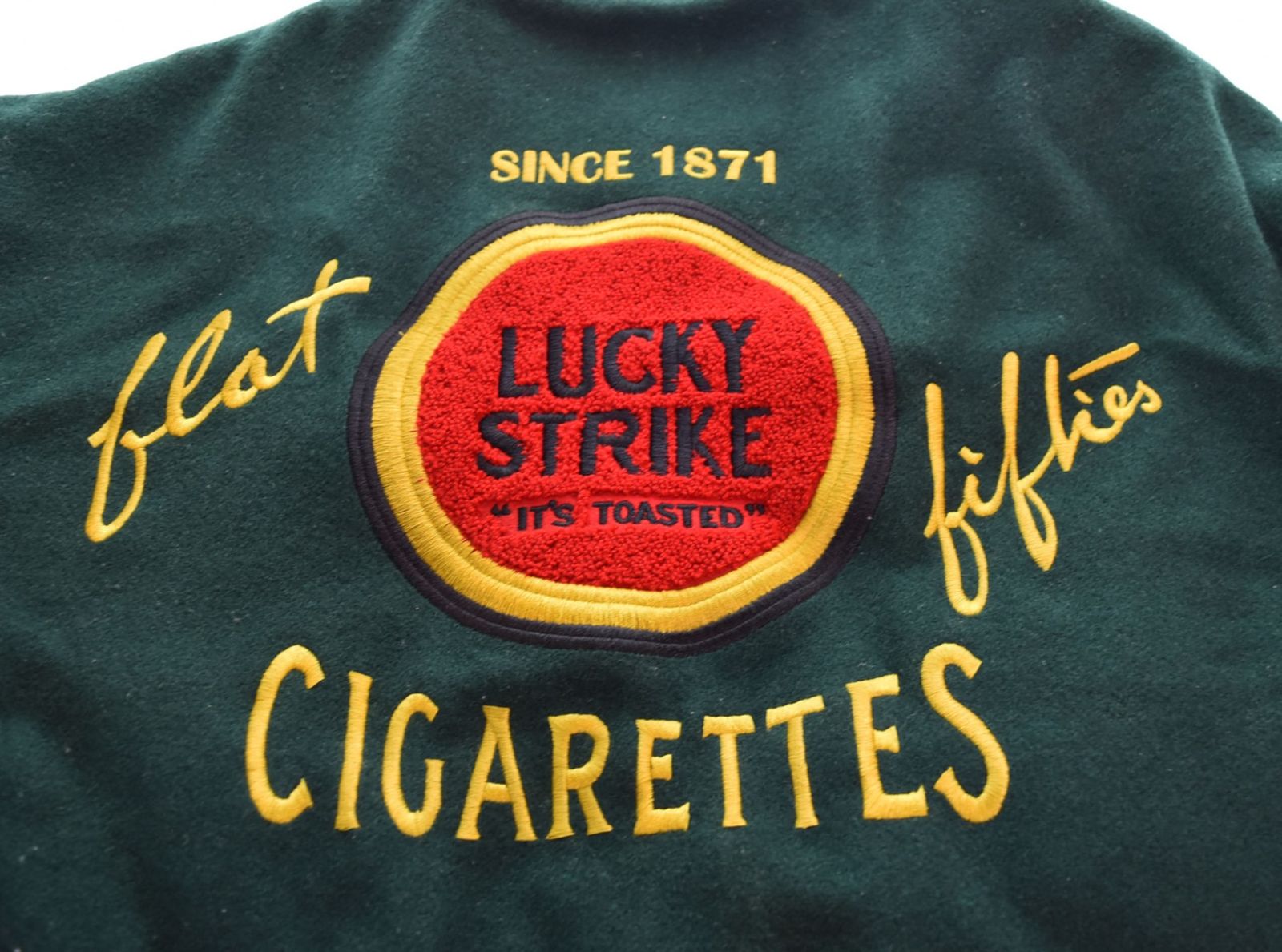 Lucky Strike スタジャン Lサイズ Yahoo!オークション - 超希少 レア ラッキーストライク LUCKY