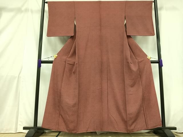 平和屋着物○江戸小紋 万筋 二藍色×牡丹鼠色 正絹