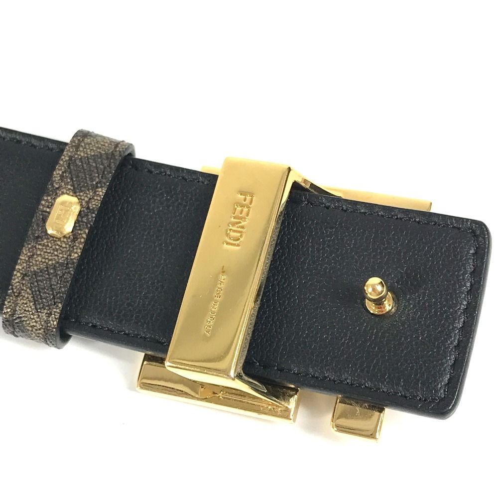 FENDI フェンディ ベルト ズッカ ロゴ レザー ブラウン - メルカリ
