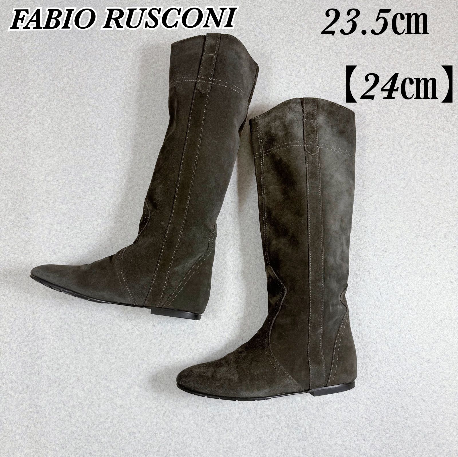 極美品】FABIO RUSCONI ファビオルスコーニ 本革 スウェード 極美品】FABIO RUSCONI ファビオルスコーニ 本革 スウェード