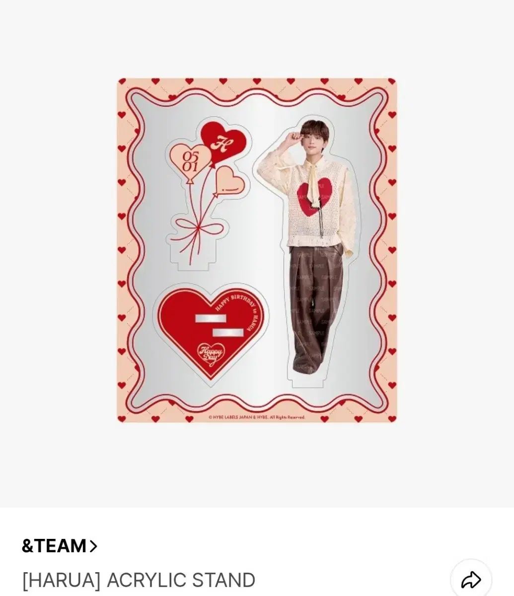 &team ハルア バースデー センイル グッズ セット ＆teamハルア