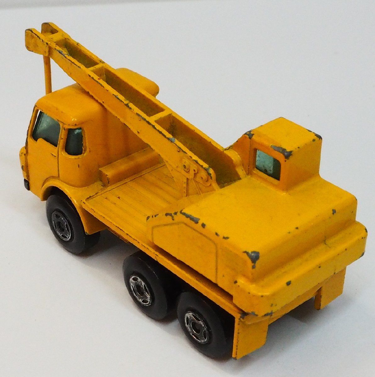 古い マッチボックス No.63【DODGE CRANE TRUCK ダッジ クレーン  トラック黄イエロー】SUPERFASTイギリス製ミニカー■LESNEY【中古】送料込