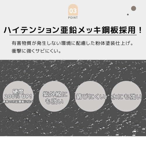 BTM 物置 屋外 大型 倉庫 大型物置 戸外収納庫 物置 防水 耐侯 収納 ガーデン 庭 田畑 農場 頑丈 大容量 スチール 床なし グレー 棚なし