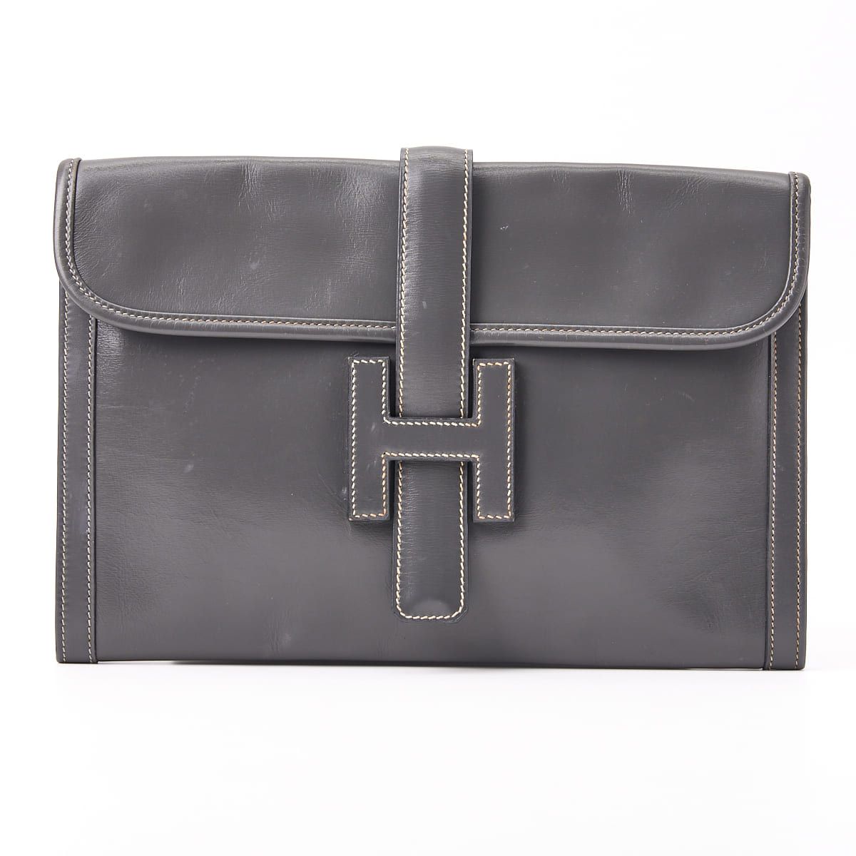 HERMES エルメス ジジェPM クラッチバック ボックスカーフ