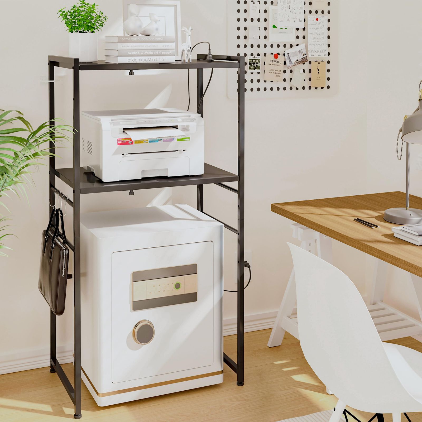 プリント台ラック 可動式棚板多段調整