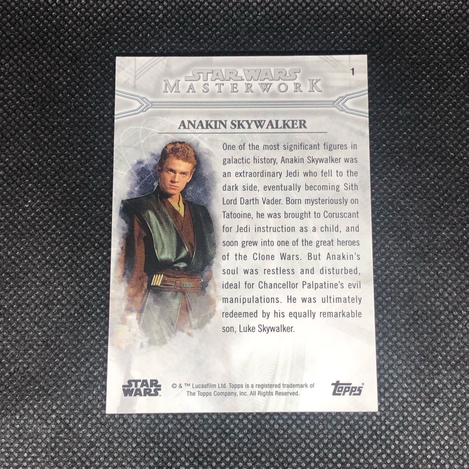 スターウォーズ　カード　topps　トップス　アナキンスカイウォーカー　1of1 Anakin Skywalker / アナキン・スカイウォーカー 2016 Topps