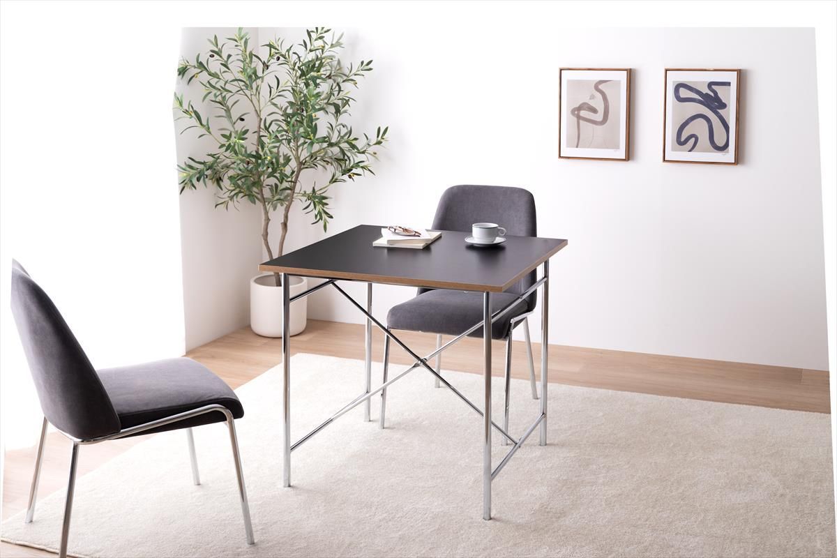 幅75cm】Joel ダイニングテーブル ブラック ♪ダイニングテーブル ［幅