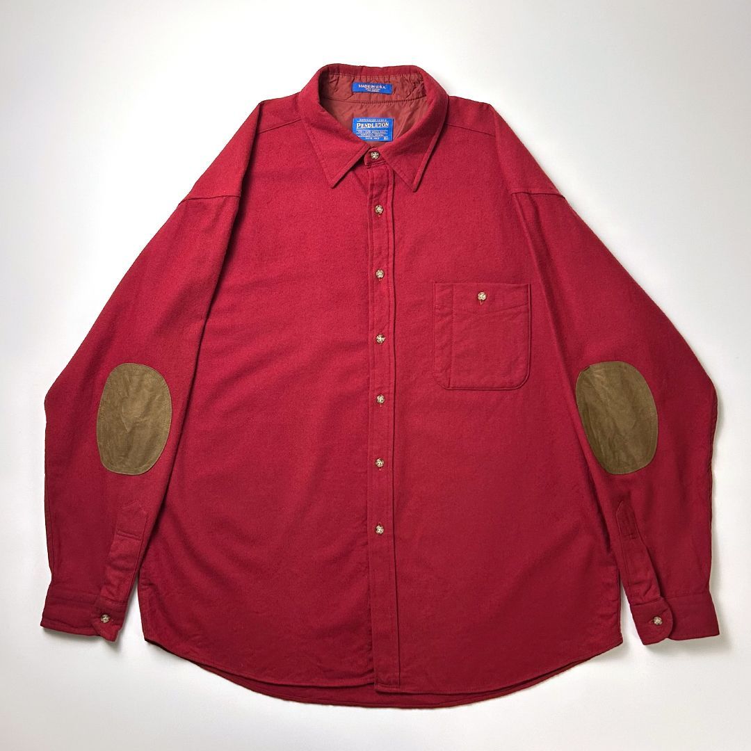 PENDLETON ペンドルトン ウールシャツ XL ワインレッド ボルドー USA製