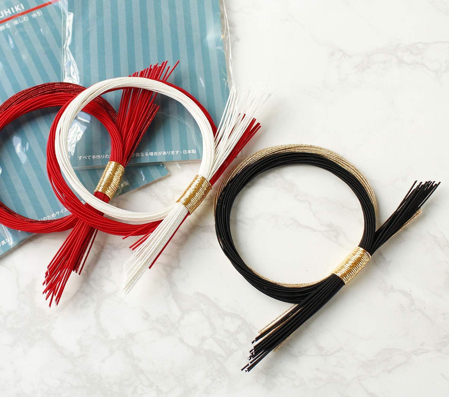  数量 PHC 087 1 紅白 水引二重しめ飾り MIZUHIKI piece 水引 冠婚葬祭 宗教用品