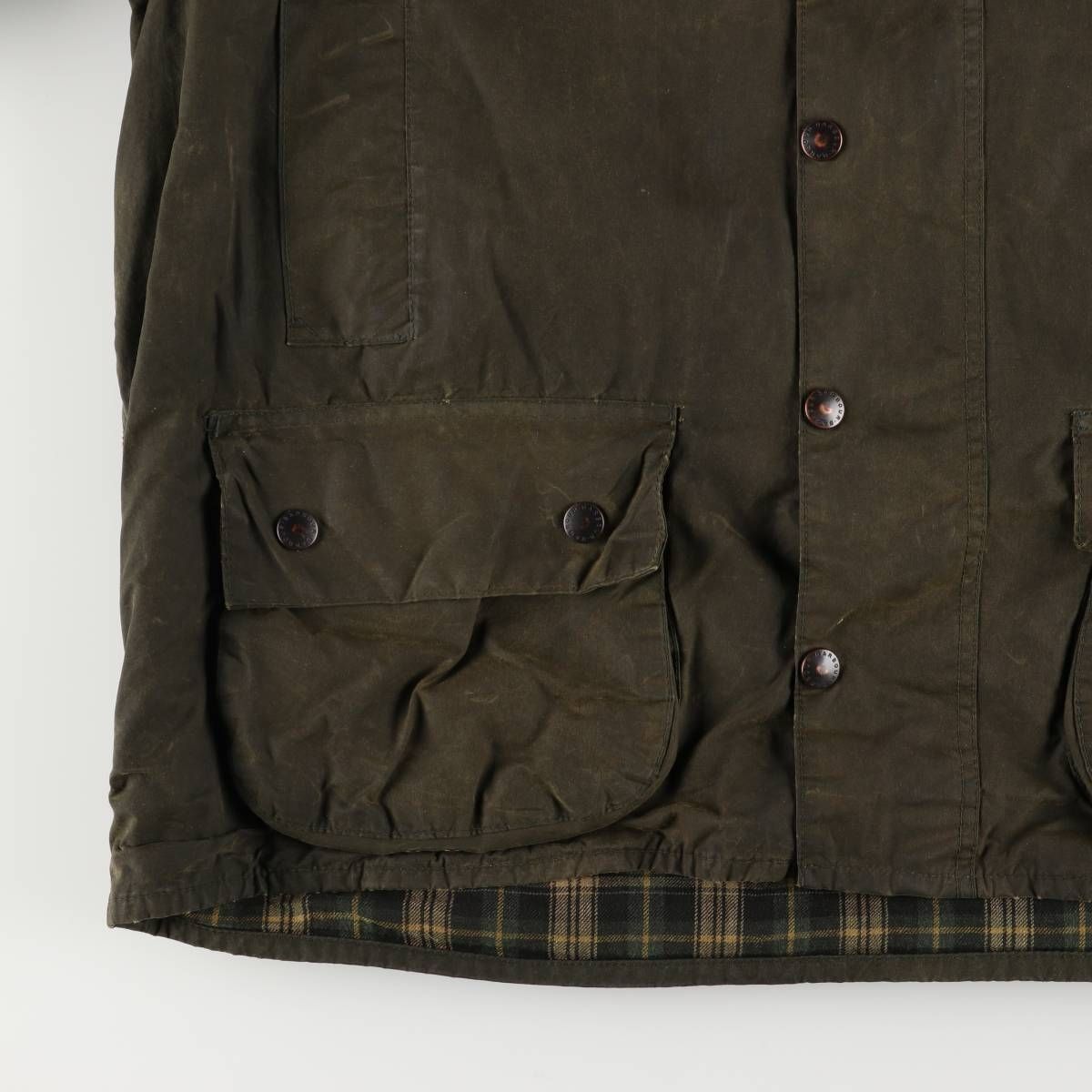 【80s〜90s】 Barbour Beaufort 3ワラント ブラウン 40 古着 90年代 バブアー Barbour BEAUFORT ビューフォート 旧3