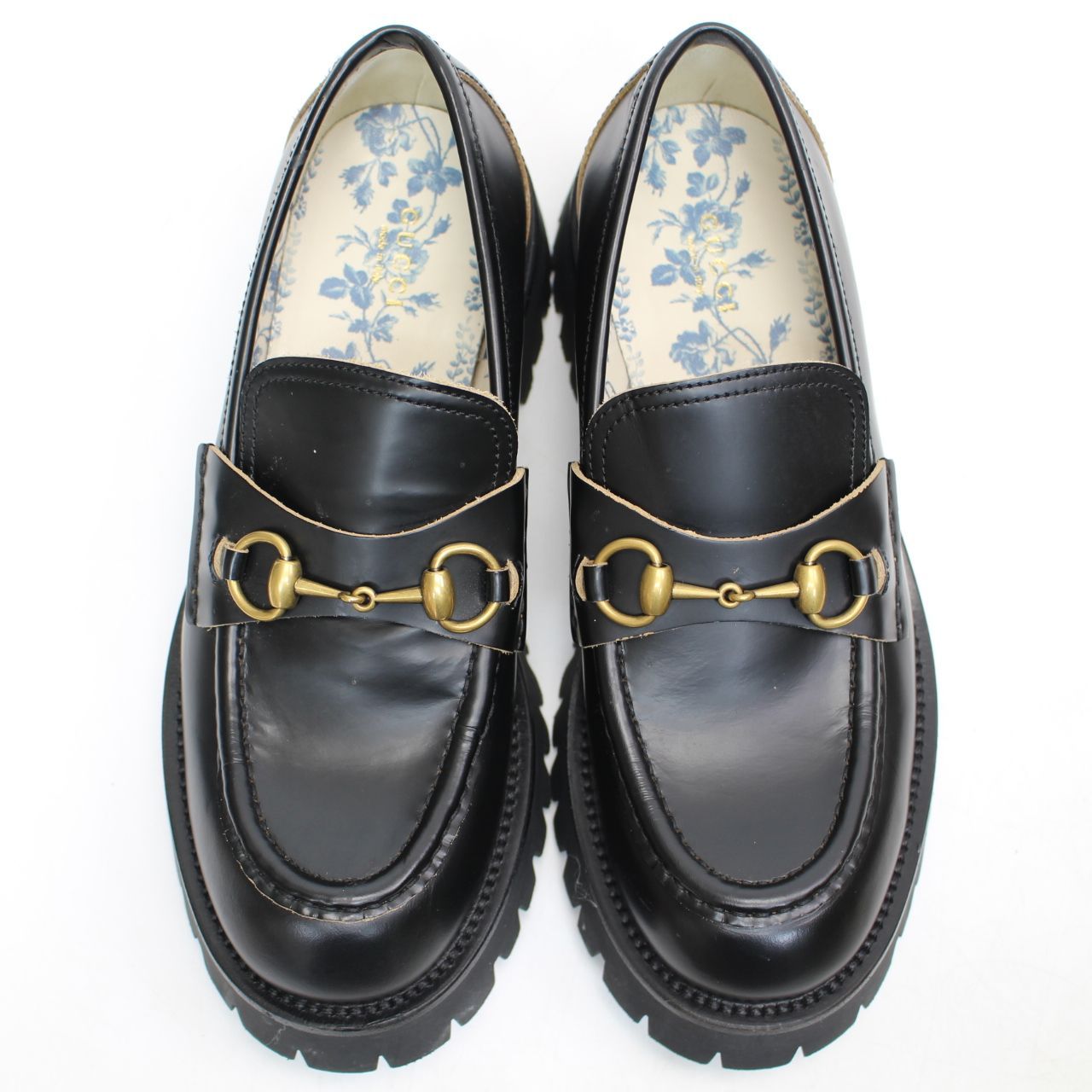 IS238)【美品】グッチ ホースビット ローファー ブラック ビー Bee 蜂