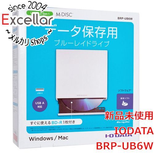 [bn:18] I-O DATA製　ポータブルBlu-rayドライブ　BRP-UB6W