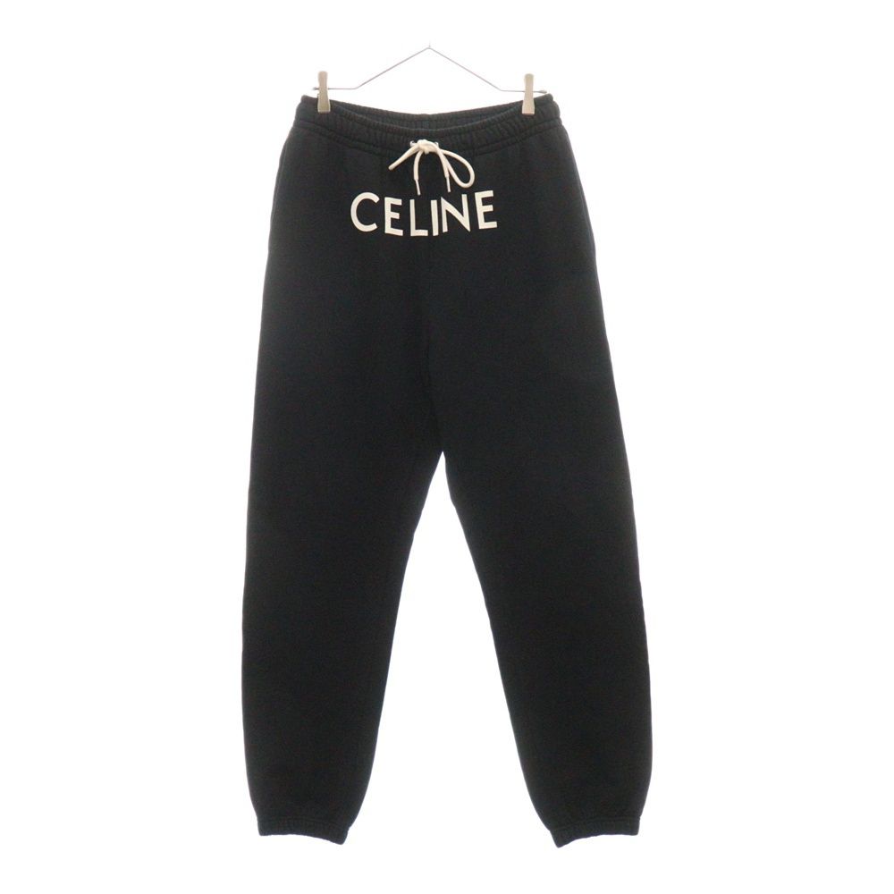 CELINE (セリーヌ) ロゴプリントスウェットジョガーロングパンツ ブラック 2Z056670Q