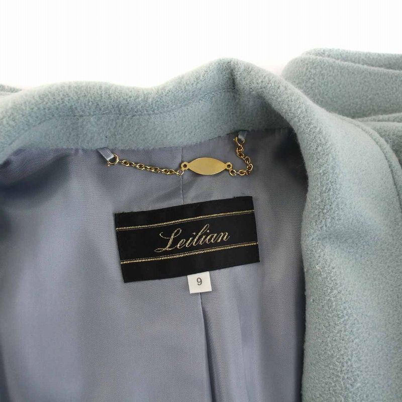 【美品】Leilian レリアン　ウール　コットン　コート　刺繍ボタン　ブルー Leilian / レリアン | ファッション通販 タカシマヤファッション