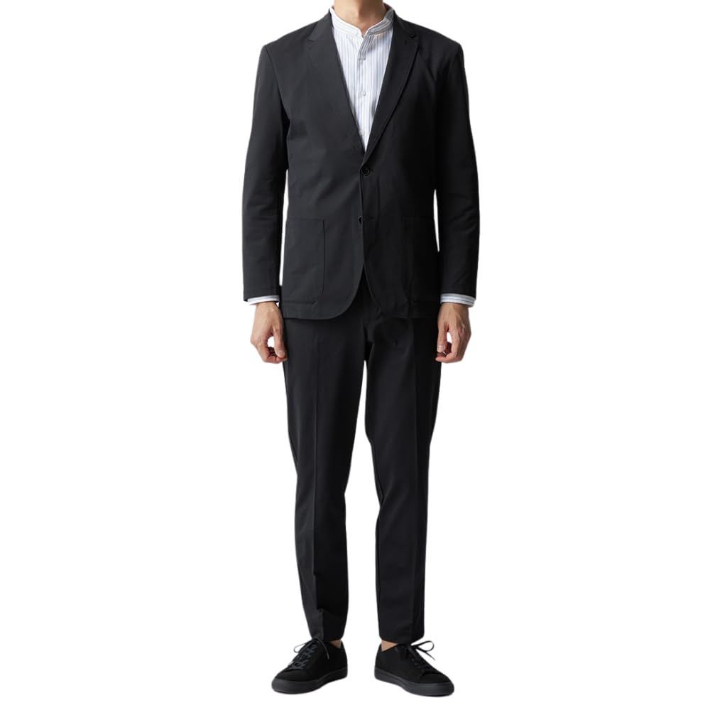 Size M_Color 黒 OEC25STSET オリヒカ カジュアルセットアップスーツ ハイブリッドジャージ テーラードジャケット スラックス ウォッシャブル ストレッチ メンズ 黒 OEC25STSET