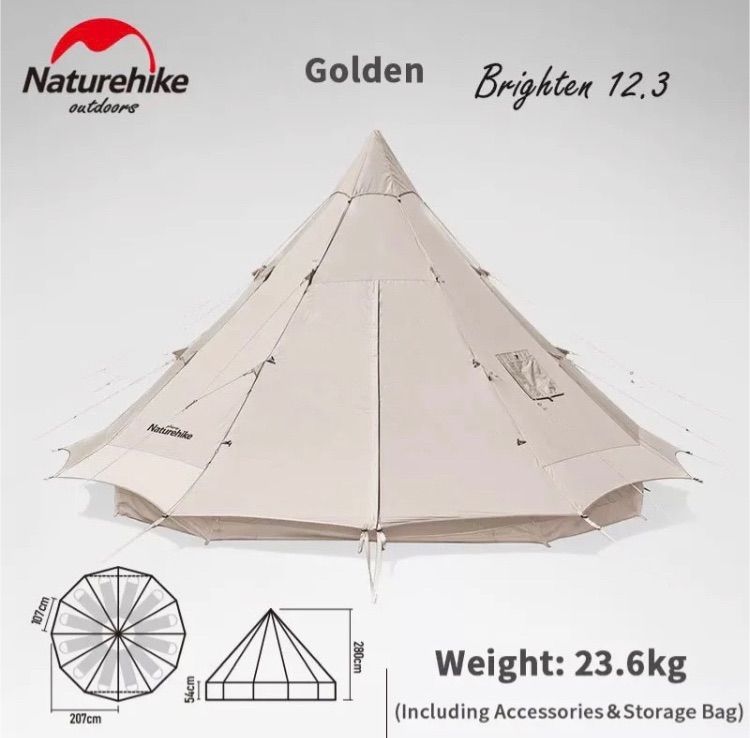 Snow Peak - 【日本未発売/新品】ネイチャーハイク コットン ベルテント（ワンポール）テント 日本未発売/新品】ネイチャーハイク コットンベルテント（ワン