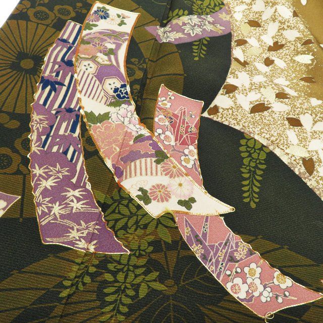 新品 金駒刺繍 鶴 着物“華を楽しむ物語”正絹 仕付け糸付 訪問着 5295 新品 金駒刺繍 鶴 着物“華を楽しむ物語”正絹 仕付け糸付 訪問着
