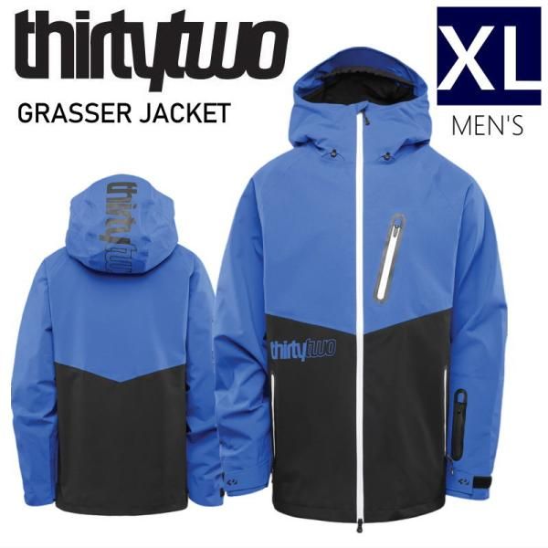 24-25 THIRTYTWO GRASSER JKT BLACK BLUE XLサイズ メンズ スノーボード スノボウェア ジャケット JACKET 型落ち 日本 ◎