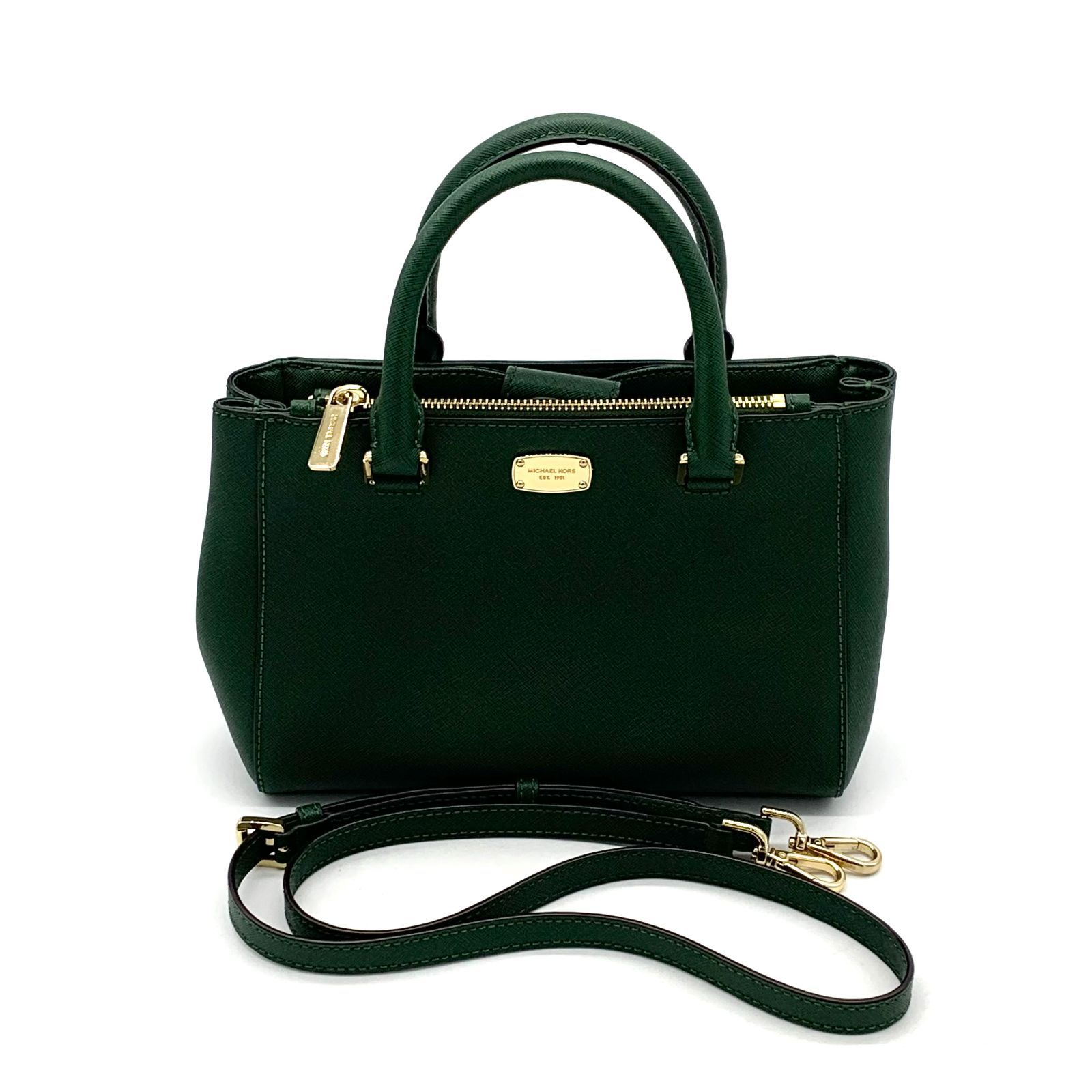 ▽MICHAEL KORS/マイケルコース 2way ハンドバッグ レザー グリーン 