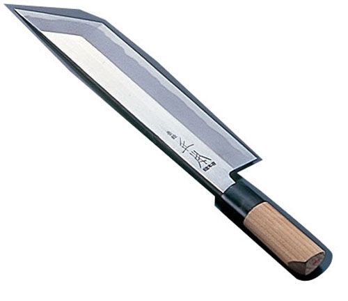 ひろき出品 新品】正本 本霞・玉白鋼 鰻サキ庖丁 19．5cm （AMS42019