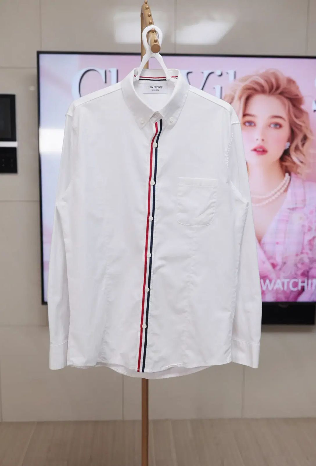 THOM BROWNE ストライプ長袖シャツ　2枚セット Men's Collared Shirts | Thom Browne