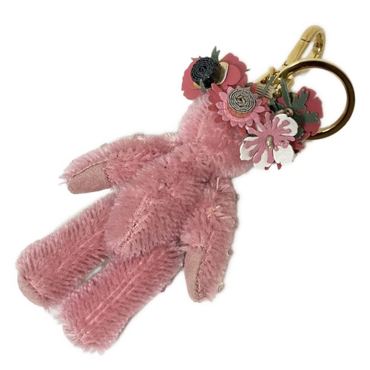 PRADA(プラダ) キーホルダー(チャーム)美品 - ピンク×ゴールド