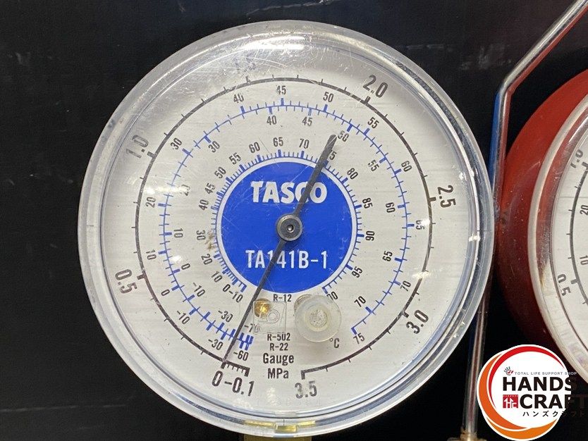 ○【中古品】TASCO タスコ ゲージマニホールド TA141B-1/TA140B