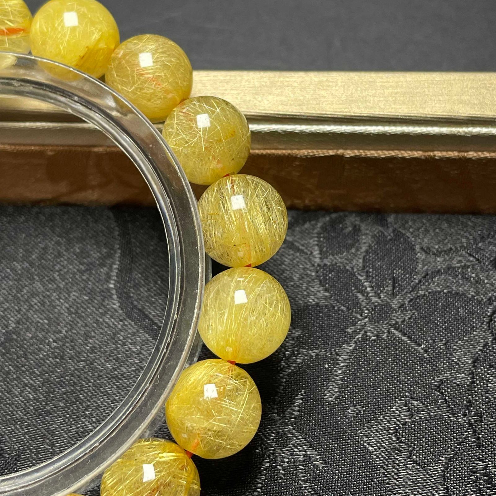 10%OFF 上級 EU製☆極!極満針ルチルクォーツ☆ブレスレット