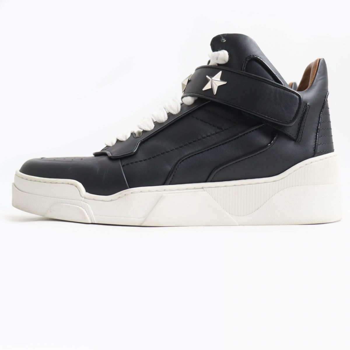 美品 GIVENCHY ジバンシイ スター ミドルカット レザースニーカー 40