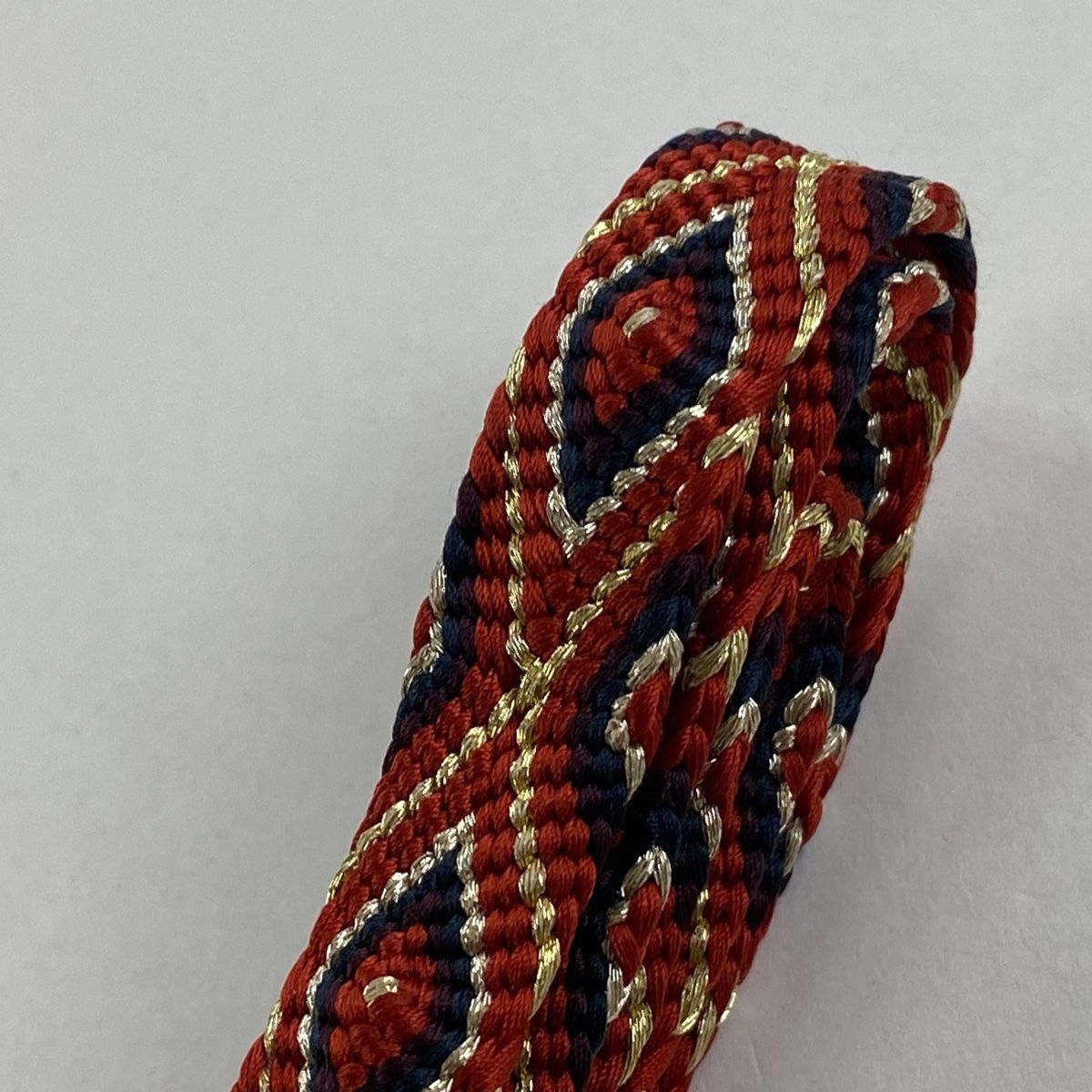 帯締め 無形文化財 有職組紐 道明 菱 幾何学模様 金銀糸 赤茶 正絹 和装小物 WWW_NOITHATQUANGTHANH_NET