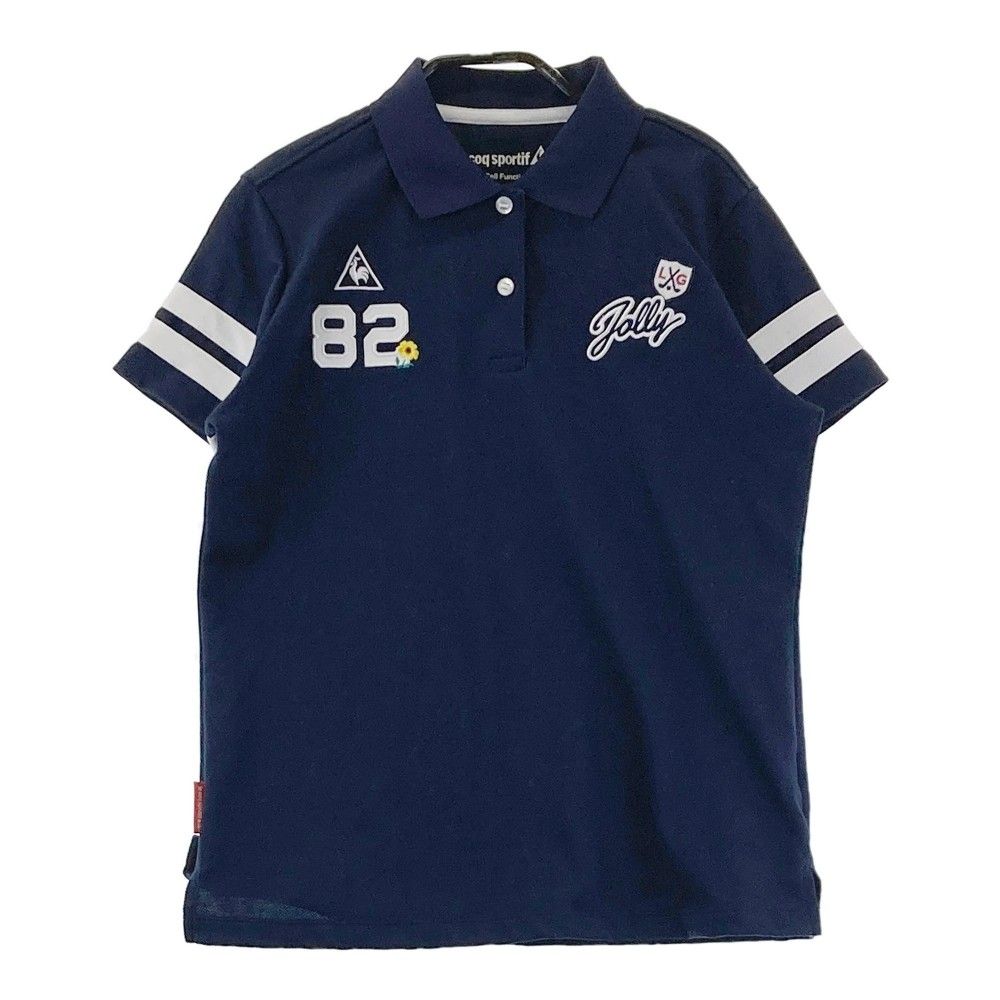 サイズ：L LE COQ GOLF ルコックゴルフ 半袖ポロシャツ ワッペン