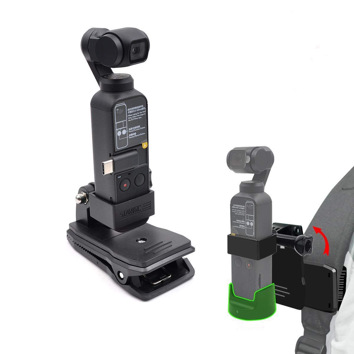 【特価商品】DJI KOKITEA OSMO POCKET 固定クリップ ストラップの固定ブラケット Osmo Pocket 拡張用カメラスタンド 固定 実用性 便利 動画撮影 旅撮影