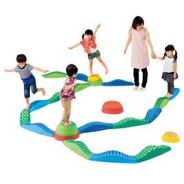 ウェイブバランス平均台 ブルー ８本組 93366 マスセット