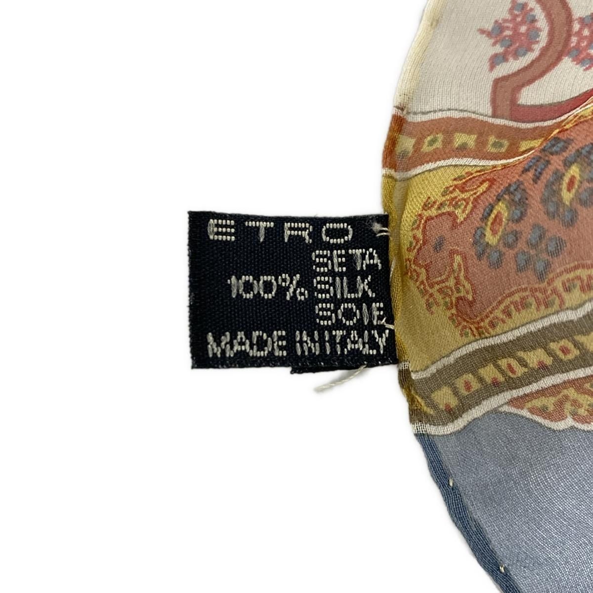 ETRO(エトロ) ストール(ショール)美品 - ダークイエロー×レッド×マルチ