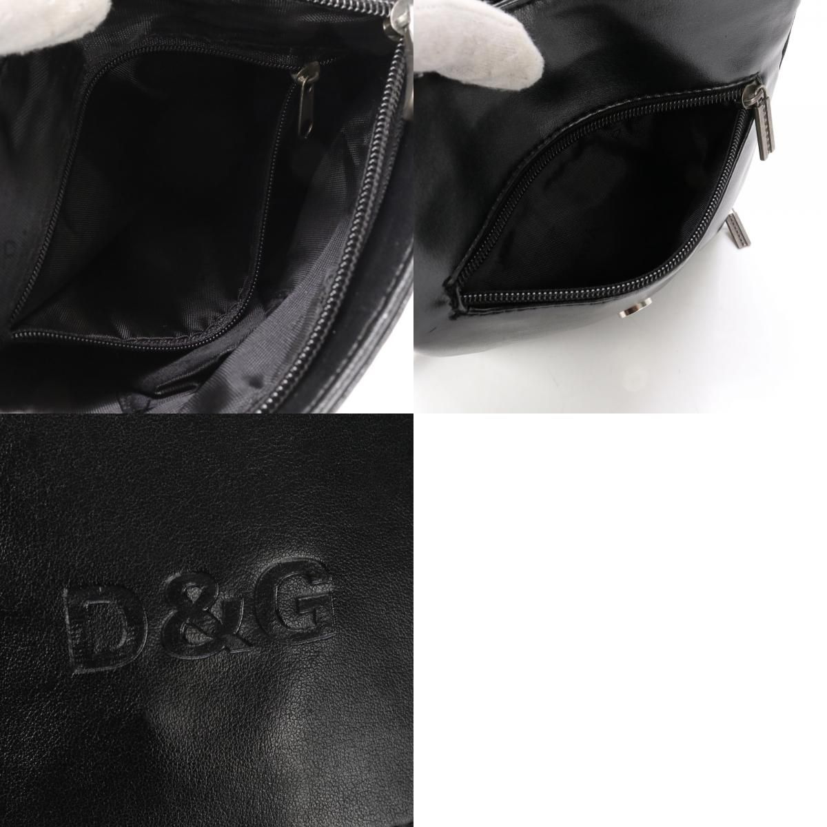 美品 ドルチェアンドガッバーナ D&G レザー ショルダーバッグ 斜め掛け 
