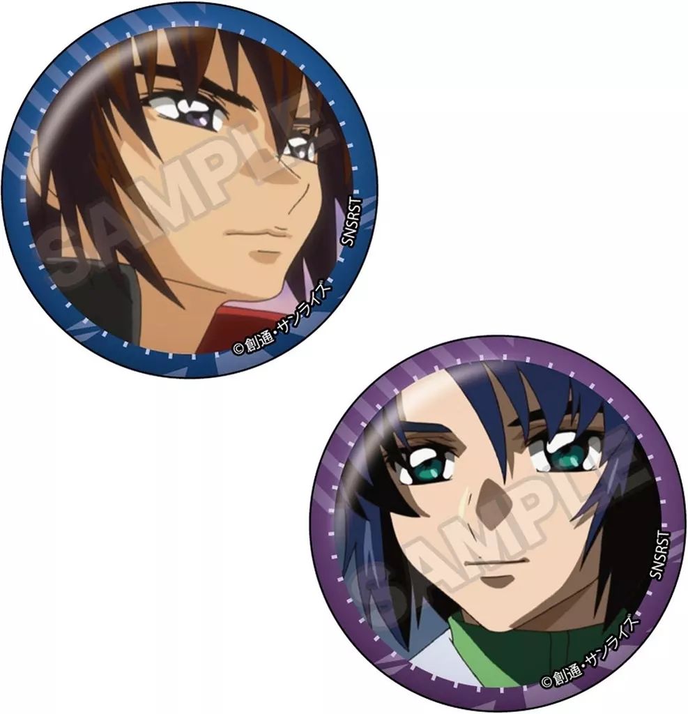 中古】バッジ・ビンズ A.キラ・ヤマト＆アスラン・ザラ ペア缶バッジ