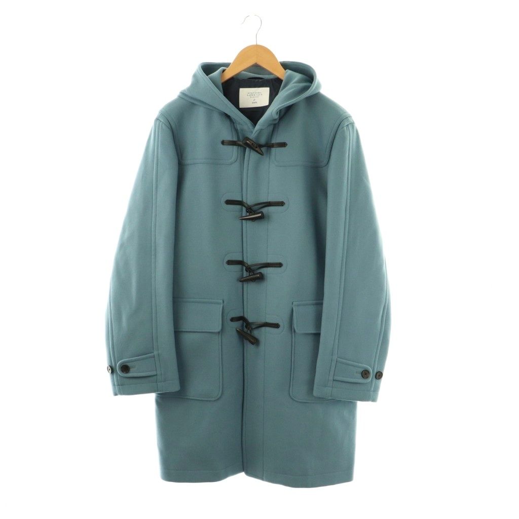 【美品】SHIPS シップス ダッフルコート ブルー メンズ M シップス SHIPS 140sメリノウールメルトンダッフルコート