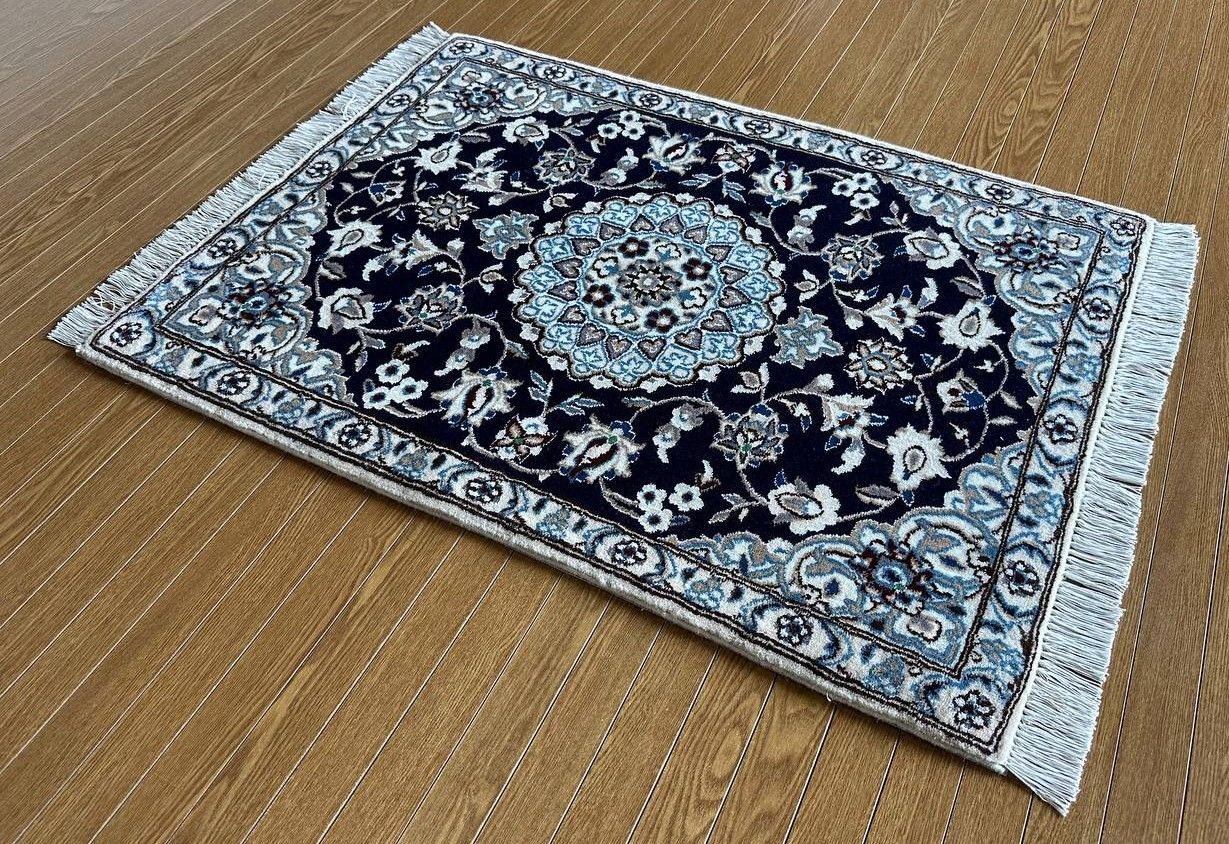 98×70】イラン直輸入☆ナイン産ペルシャ絨毯・カーペット・ラグ 98×70】イラン直輸入☆ナイン産ペルシャ絨毯・カーペット・ラグ