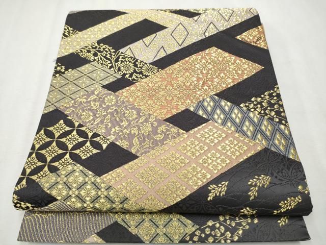 平和屋着物●織匠十一代目 篠屋宗兵衛 謹製　綴れ唐織　六通柄袋帯　吉祥花唐草文　金糸　正絹　逸品　CAAX1433hy 平和屋着物○織匠十一代目 篠屋宗兵衛 謹製 綴れ唐織 六通柄袋帯 吉祥