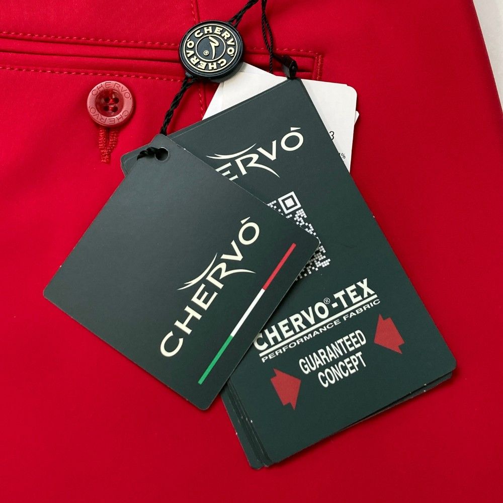 最新のデザイン サイズ：50 CHERVO シェルボ ナイロンストレッチパンツ レッド系 ウエア